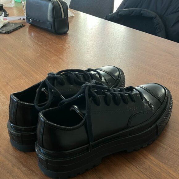 Converse Chuck 70 Formal Leather Low Top - Black/Black/Black / Men's 4 / Women's - Picture 6 of 8